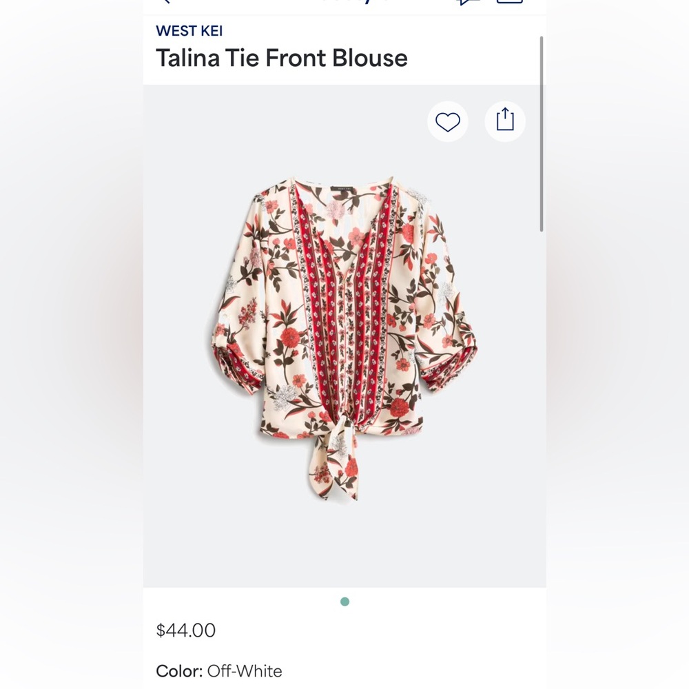 WEST KEI
Talina Tie Front Blouse
